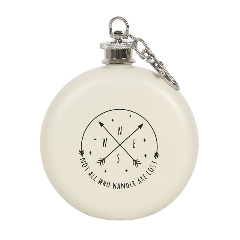 Happy Camper Hip Flask with Keyring Happy Camper Hip Flask with Keyring